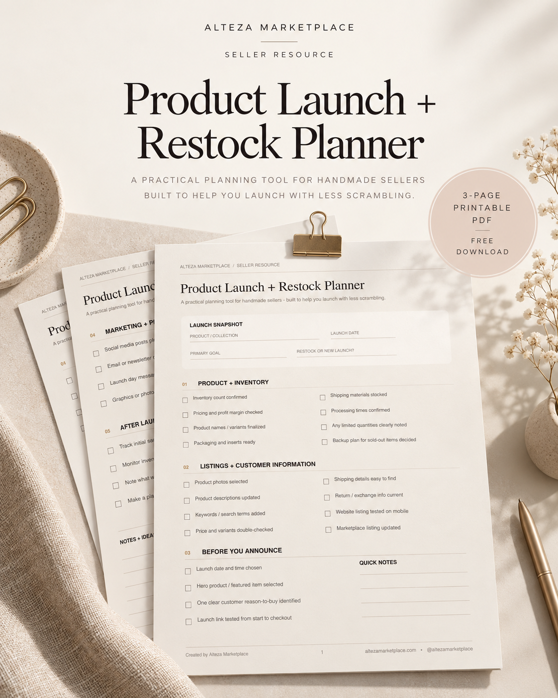Product Launch + Restock Planner