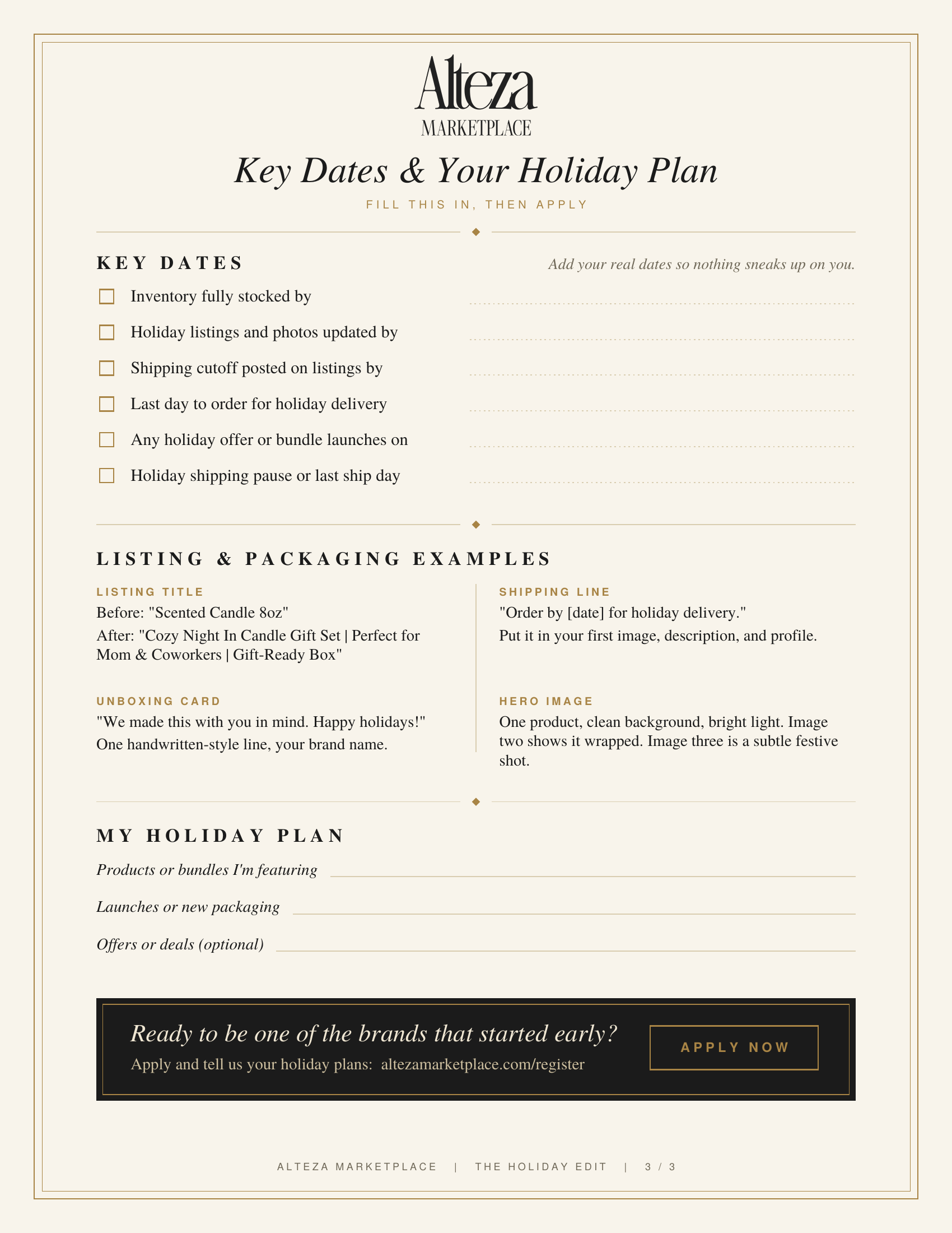The 2026 Holiday Checklist for Handmade Sellers.